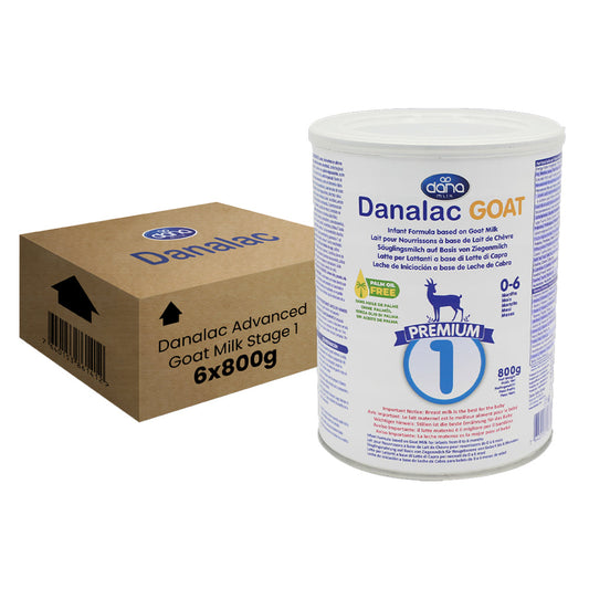 Danalac Goat Milk Infant Formula 800g Stage 1 Baby Milk Powder for Infants and Toddlers Age 0-6 Months (Pack of 6)-0
